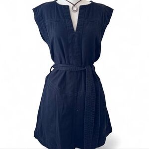 Banana Republic Black Cotton Mini Dress